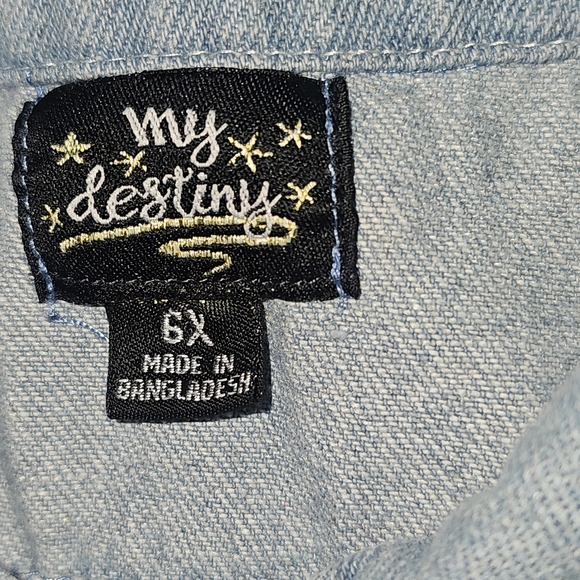 Classic Blue Kids Denim Vest Sleeveless Design - Picture 3 of 4